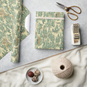 Papel De Regalo Patrón de pesca forestal de TI