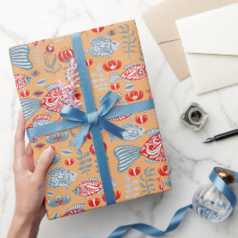 Papel De Regalo Patrón de pescado moderno