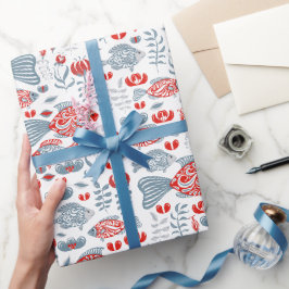 Papel De Regalo Patrón de pescado moderno