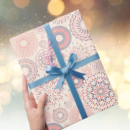Papel De Regalo Patrón de petardos del Día de la Independencia del