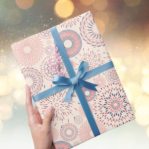 Papel De Regalo Patrón de petardos del Día de la Independencia del