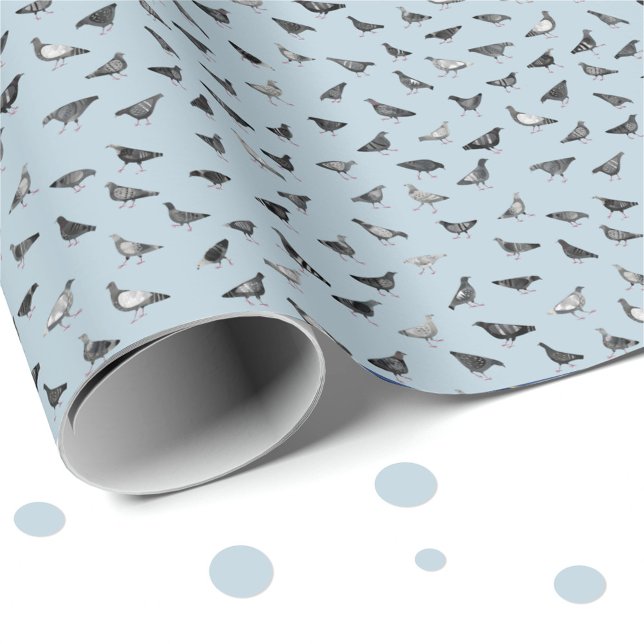 Papel De Regalo Patrón de pichón (Fun Pigeon gift wrapping paper roll for bird lovers.)