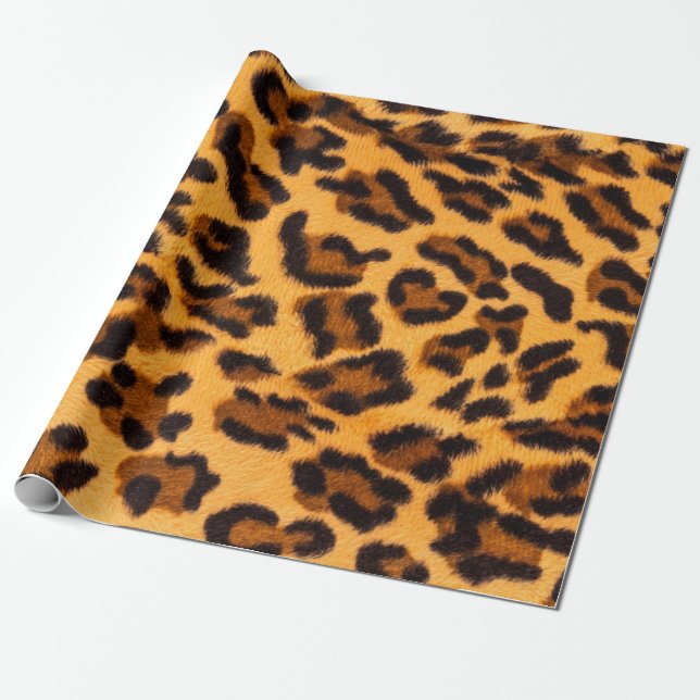 Papel De Regalo Patrón de piel de leopardo (Desenrollado)