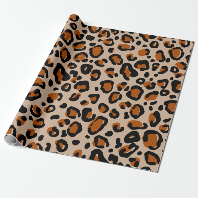 Papel De Regalo Patrón de piel de leopardo (Desenrollado)