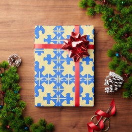 Papel De Regalo Patrón de pieza de rompecabezas estilizado