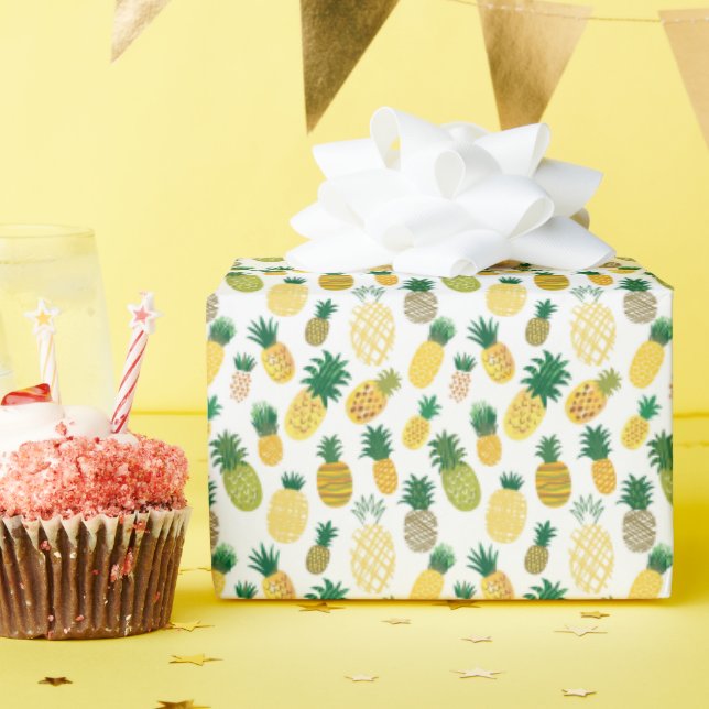 Papel De Regalo Patrón de piña de moda (Fiesta de cumpleaños )