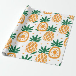 Papel De Regalo Patrón de piña de verano
