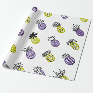 Papel De Regalo Patrón de piña sin soldadura