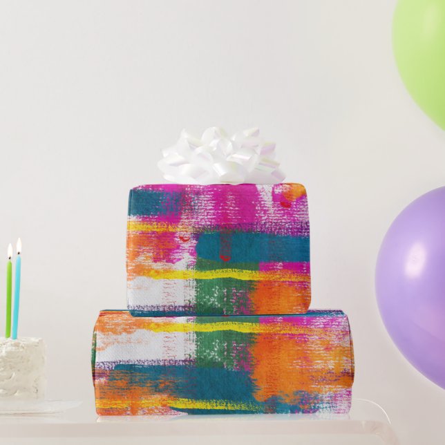 Papel De Regalo Patrón de pintura abstracta (Regalos de fiesta)