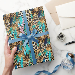 Papel De Regalo Patrón de pinturas de pieles de animales de safari