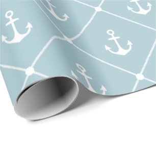 Papel De Regalo Patrón de pista de anclaje náutico Boda de crucero