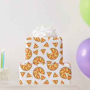 Papel De Regalo Patrón de pizzas y rodajas divertidas de Guay en b