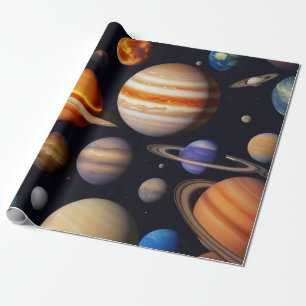 Papel De Regalo Patrón de planetas