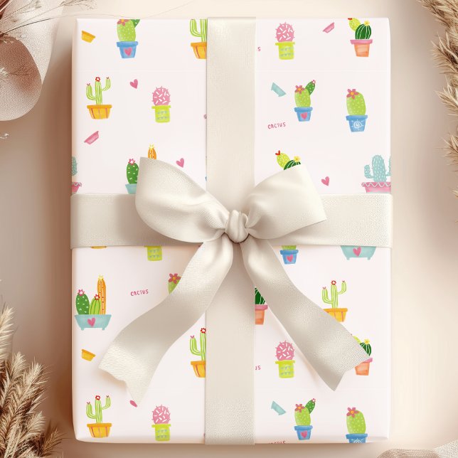 Papel De Regalo Patrón de planta de cactti y desierto (Subido por el creador)