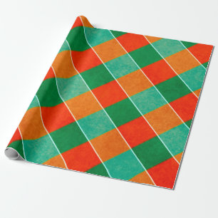 Papel De Regalo Patrón de plasto de tartán rojo y verde