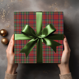 Papel De Regalo Patrón de platillos tradicionales Stewart Tartán