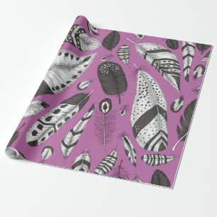 Papel De Regalo Patrón de plumas