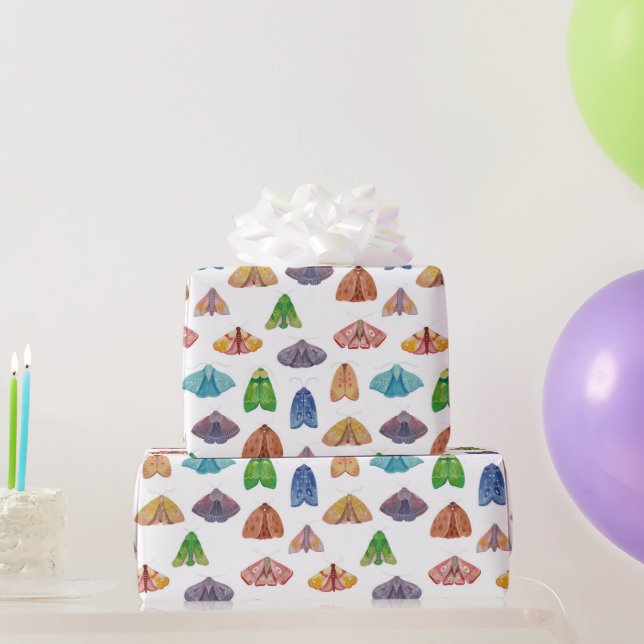 Papel De Regalo Patrón de polilla nocturna mágica. Mariposa místic (Regalos de fiesta)