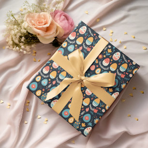 Papel De Regalo Patrón de primavera de huevos de Pascua