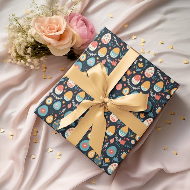 Papel De Regalo Patrón de primavera de huevos de Pascua (Subido por el creador)