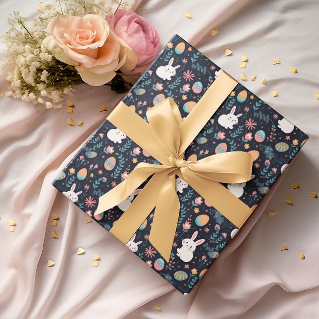Papel De Regalo Patrón de primavera de los conejitos de Pascua (Subido por el creador)