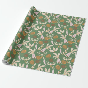 Papel De Regalo Patrón de primavera verde