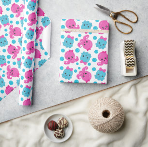 Papel De Regalo Patrón de pulpo, pulpo tórrido, animales marinos