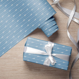 Papel De Regalo Patrón de puntas blancas y puntas en polvo azul