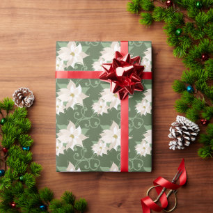 Papel De Regalo Patrón de puntería blanca Swift Navidades verdes
