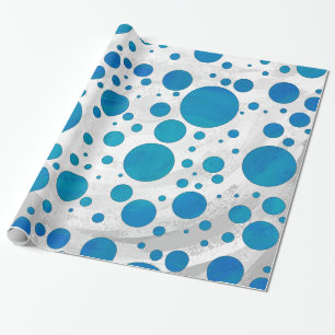 Papel De Regalo Patrón de punto azul del océano