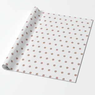 Papel De Regalo Patrón de punto de polka con textura de oro Rosa
