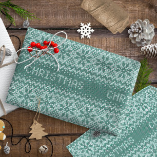 Papel De Regalo Patrón de punto de punto8 ID208 verde