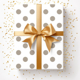 Papel De Regalo Patrón de puntos de polka marrón marrón marrón tau