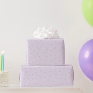 Papel De Regalo Patrón de puntos de polka morado minimalista