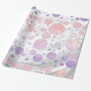 Papel De Regalo Patrón de puntos de polka rosa claro