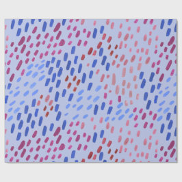 Papel De Regalo Patrón de puntos pintados – Azul abstracto pintado