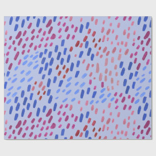Papel De Regalo Patrón de puntos pintados – Azul abstracto pintado
