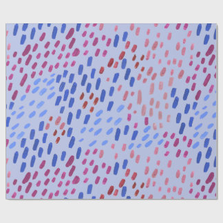 Papel De Regalo Patrón de puntos pintados – Azul abstracto pintado