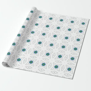 Papel De Regalo Patrón de puntos verde blanco
