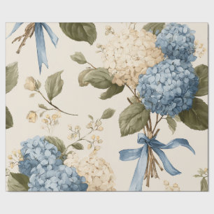 Papel De Regalo Patrón de ramo de hortensias vintage