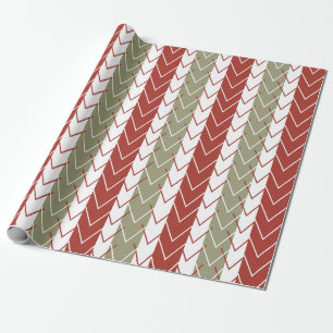 Papel De Regalo Patrón de raya de Chevron de color azul verde rojo