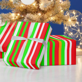 Papel De Regalo Patrón de raya festiva minimalista