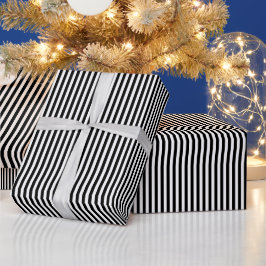 Papel De Regalo Patrón de rayas blancas y negras
