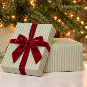 Papel De Regalo Patrón de rayas de dos tonos en verde salvia