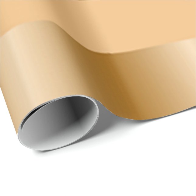 Papel De Regalo Patrón de rayas de gradiente de bronce (Esquina del rollo)