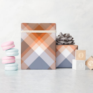 Papel De Regalo Patrón de rayas de grises naranjas