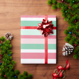 Papel De Regalo Patrón de rayas de Navidad