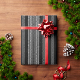 Papel De Regalo Patrón de rayas gráficas negras y blancas