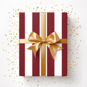 Papel De Regalo Patrón de rayas rojas y blancas de Navidad