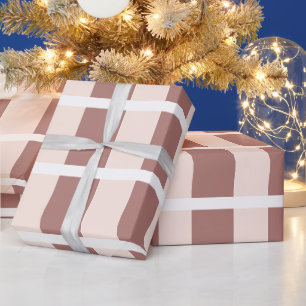 Papel De Regalo Patrón de rayas rosa marrón